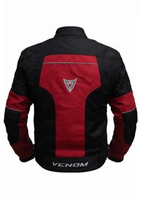 Resim Venom Dynamic 4 Mevsim Ce Korumalı Siyah Kırmızı Motorcu Montu 