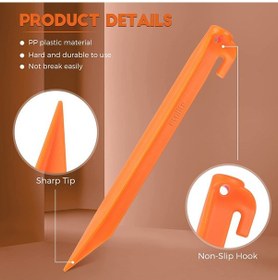 Resim Evolite Arancio Abs Çadır Kazığı 23cm 6 Adet Çok Renkli 