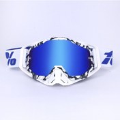 Resim Jzcat R11 Klasik Motokros Bisiklet Yarış Sporları Kayak Gözlükleri Beyaz - Mavi 