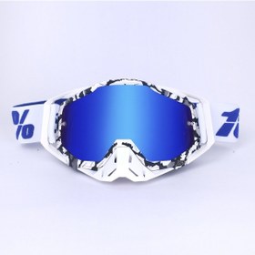 Resim Jzcat R11 Klasik Motokros Bisiklet Yarış Sporları Kayak Gözlükleri Beyaz - Mavi 