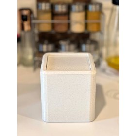 Resim Şık Masaüstü Çöp Kutusu, 12,5X12 Cm, Açılır Kapanır, Beyaz 