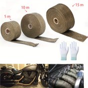 Resim Fiberglas Motosiklet Egzoz Sarma Bandı - Termal Koruma & Yangın Yalıtımı için Isı Kalkanı Bantı 