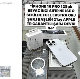 Resim Apple iPhone 16 Pro İkinci El TR | 128 GB | Beyaz 