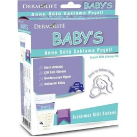 Resim Dermolife Baby's Anne Sütü Saklama Poşeti 20'li 