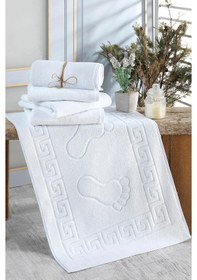 Resim 2 Adet Pamuk Ayak Havlusu 50x70 CM Beyaz 