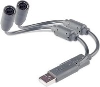 Resim Microsoft Xbox 360 ve ince kablolu kumanda için USB ayırma kablosu, dongle adaptörü uzatma kablosu, 2'li paket 