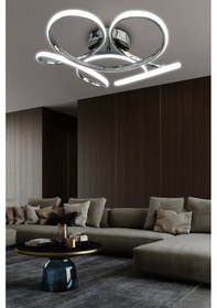 Resim Dron Plafonyer Tavana Yapışık Led Avize - - Kumandalı / Gold Gold 