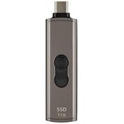 Resim Transcend TS1TESD330C 1TB Type-C 10Gbps Gizlenebilir Başlıklı Taşınabilir Metal Kasa SSD 