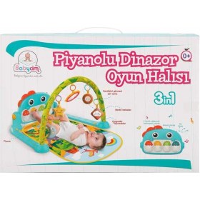 Resim Babycim Piyanolu Dinazor Oyun Halısı Aktivite Oyun 