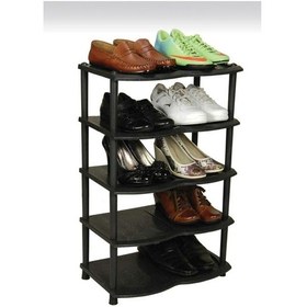 Resim İronika Galaxy 5 Katlı Plastik Ayakkabılık Siyah Siyah 