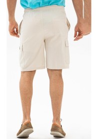 Resim Gabardin Lastikli Erkek Şort Krem Krm - 2Xl Krem 