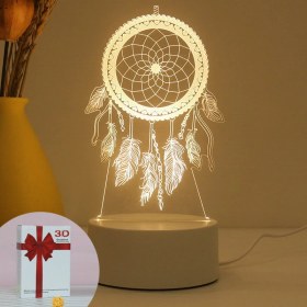 Resim Shun Shop DREAMCATCHER3D Gece Işık Yaratıcı Hediye Başucu Lamba Masa Çocuk Atmosfer Hafif Hediye (Yurt Dışından) 