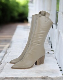 Resim yabisago Deri çizme Vizon uzun 