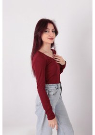 Resim Busem S0015897 Kadın Bluz Bordo 