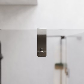 Resim İnoks Satine 304 Paslanmaz Çelik Duşakabin Askısı - Sadece 6mm Sabit Cam İçin - Sürgülü Kapıya Uygun Değildir 