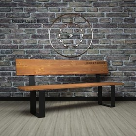 Resim Deryawood Ahşap Arkalıklı Bank (açık ceviz, 37CM160CM45CM YÜKSEKLİKK) 