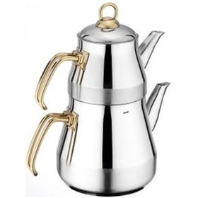 Resim Bonera Harem Çelik Çaydanlık Takımı Jumbo Boy Gri 