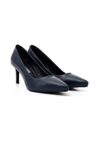 Resim Gönderi(R) Gönderi R Lacivert Sivri Burun İnce Topuklu Hakiki Deri Stiletto Lacivert 