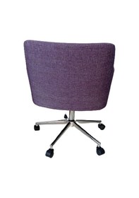 Resim Çalışma Sandalyesi Krom Yıldız Ayaklı Döküm Süngerli Mor Keten 