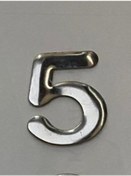 Resim Kapı Numarası Krom Metal 4.2Cm No 5 Yapişkanli 