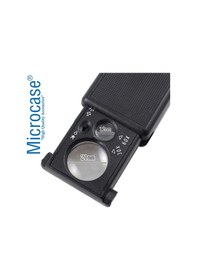 Resim Microcase Mor Işıklı Çift Gözlü 60x 30x Büyütme Büyüteç Model By9 