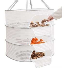 Resim Tongxida 3 Katmanlı Katlanabilir Kurutma Rafı - Bitki, Meyve İçin İdeal, Çamaşırda Kullanılabilir 