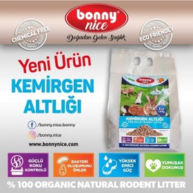 Resim Bonny Nice Organik Çam Pelet Ginepig Altlığı 1.8 Kg 3 L x 20 Paket 