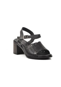 Resim Voyager 9758 Kadın Deri Sandalet Siyah 