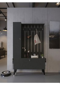 Resim Resital Portmanto Vestiyer - Gp7001-4 - Antrasit Silver Antrasit 