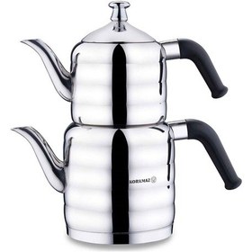 Resim Korkmaz A036 Mina Maxi Çaydanlık Takımı 1.1lt/ 2.0lt 