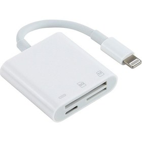 Resim Ally Mobile Ally Nk-101y Pro 3 In 1 Iphone Lightning To Sd-tf Çevirici Adaptör Beyaz 