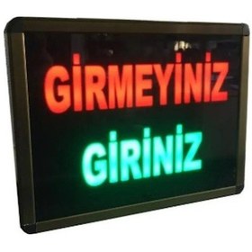 Resim Sanec 220v Ac Anahtarlı Girmeyiniz & Giriniz Tabelası Kasa: 26x20 Cm 