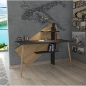 Resim lagomood Rüzgar Çalışma Masası Antrasit & Meşe 