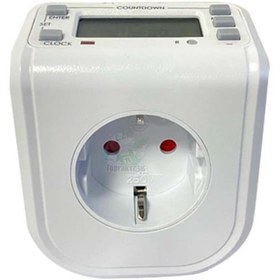 Resim fullreyon 3680W, 16 Amper, Çok Kaliteli Dijital Göstergeli Zaman Ayarlı Akıllı Priz, Dijital Zaman Saatli Priz 