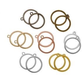Resim 30 adet Alaşım Çerçeve UV Damlama Yapıştırıcı Modeli ile Boş Çerçeve Yuvarlak Taban Braket Kolye Aksesuarları DIY Takı Yapımı için Uygun 