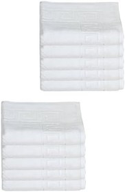 Resim 10 lu Otel Ayak Havlusu Bukle Ayak İzli 50x70 Cm Beyaz 16/2 Avs 250 Gr 