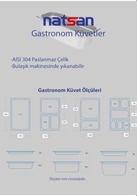 Resim Paslanmaz Çelik Gastronom/gastronorm Küvet Gn 1/1-40 (53 X 32,5 X 4 CM) 