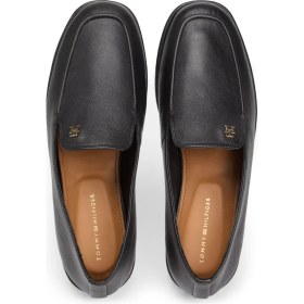 Resim Tommy Hilfiger %100 Kuzu Derisi Siyah Kadın Loafer FW0FW09319BDS 