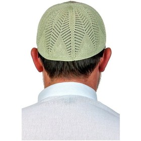 Resim Berra Çelik Örme Dantel Namaz Takkesi F.Yeşili 1 Adet 