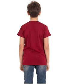 Resim Bordo Achive Baskılı Bisiklet Yaka 13-16 Yaş Tişört 2011-3 Bordo 