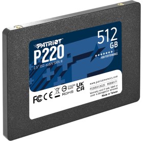 Resim Patriot P220 512GB 550-500MB Sata3 SSD 