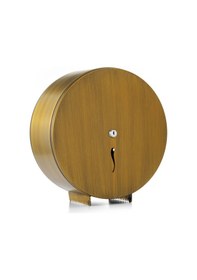 Resim ARGESAN-Paslanmaz Çelik WC Kağıtlığı JUMBO Q28 cm-ALTIN ESKİTME 