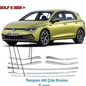 Resim Vw Golf 8 Ön Tampon Alt Çıta Nikelajı 2020 Sonrası 7 Prç P.Çelik N11.2604 