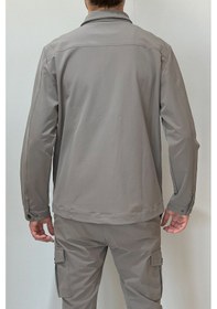 Resim Erkek Modern Fermuarlı Üst 24720 Vizon Vizon 