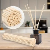 Resim 50 Adet Doğal Bambu Kamış Difüzör Çubukları - Uzun Süreli Esansiyel Yağ Aromaterapisi, Spa, Parfüm ve Ev Dekoru için İdeal, Oda Kokusu için Yüksek Kaliteli Kokusuz Ahşap Çubuklar, Aromaterapi Difüzörü 