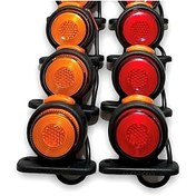 Resim 6 Adet Neon Ledli Takoz Lamba 12-24 Volt Sarı-kırmızı 