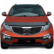 Resim Genel Markalar Kia Sportage 2011 - 2015 Ön Kaput Koruyucu Rüzgarlığı Piano Black 3.2 Mm Kalın Plastik 