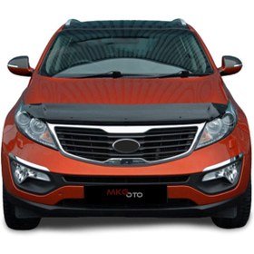Resim Genel Markalar Kia Sportage 2011 - 2015 Ön Kaput Koruyucu Rüzgarlığı Piano Black 3.2 Mm Kalın Plastik 