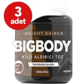 Resim Big Body Çikolatalı Kilo Aldırıcı Toz 400 gr 3'lü 