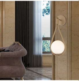 Resim Mirza Tekli Eskitme Beyaz Camlı Modern Yatak Başı Salon Aplik Eskitme 